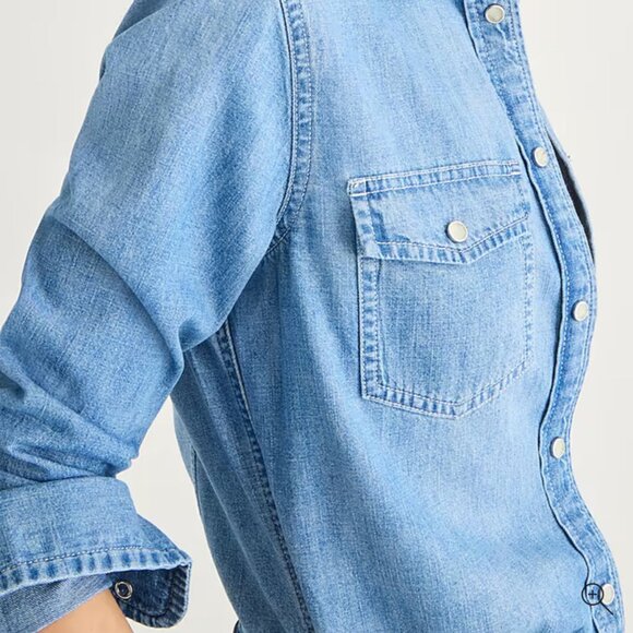 J Crew Chambray Button Down Shirt - Picture 3 of 7